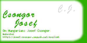 csongor josef business card